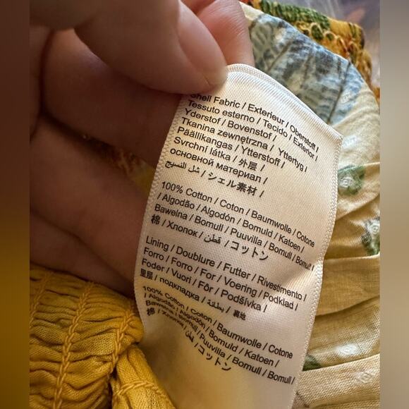 FARM RIO Summer Garden Dream Yellow Multi Floral Ruffled Mini Skirt XL, NWT - Picture 9 of 11